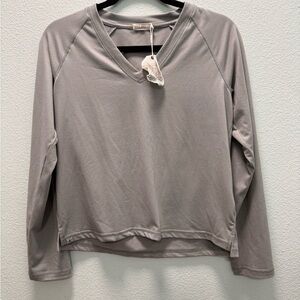 Women’s Barefoot Dreams Malibu Collection Butterchic Knit V-Neck Long Sleeve Top